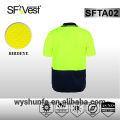 Segurança t-shirt alta visibilidade polo camisa de segurança workwear segurança vestuário alta visibilidade camisas secas fit tecido de poliéster